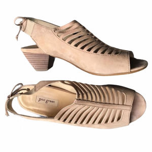 Paul Green Trisha Suede Caged Slingback Sandals